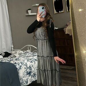 Black and White Gingham Dress
